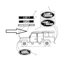 MUC2003-L Front Land Rover 110 Text Defender