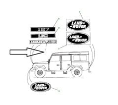 MUC2003-L Ön Land Rover 110 Yazısı Defender