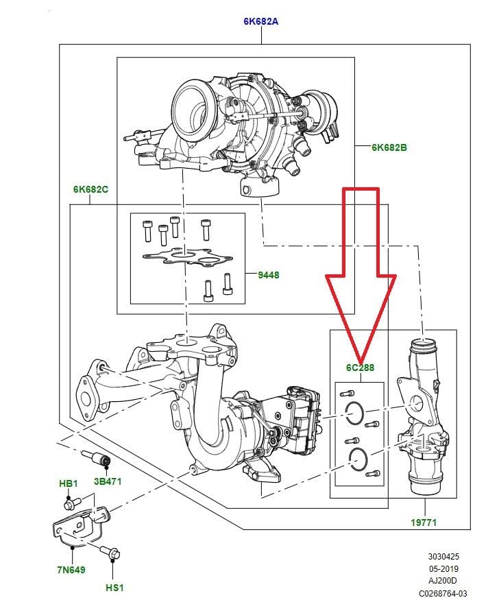 LR112416 JDE40145 Turbo O-Ring Kiti