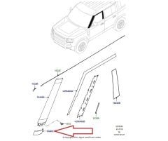 529123880LML LR174352 Ön Cam Alt Çıta Sol Yeni Defender