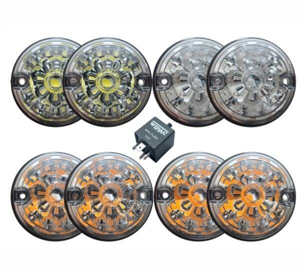 Defender Beyaz Camlı LED Lamba Kiti DA1191