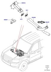 LR006144 Kalorifer Hortumu Freelander 2 Range Rover Evoque