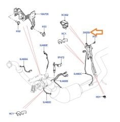 LR072656 LR041958 Exhaust Gas Pressure Sensor