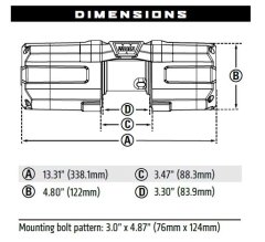 Warn AXON 35-S 3500 LB Synthetic Rope ATV UTV Winch 101130