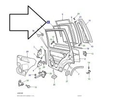 Range Rover P38 Sol Arka Kapı Cam Kanalı ALR6881