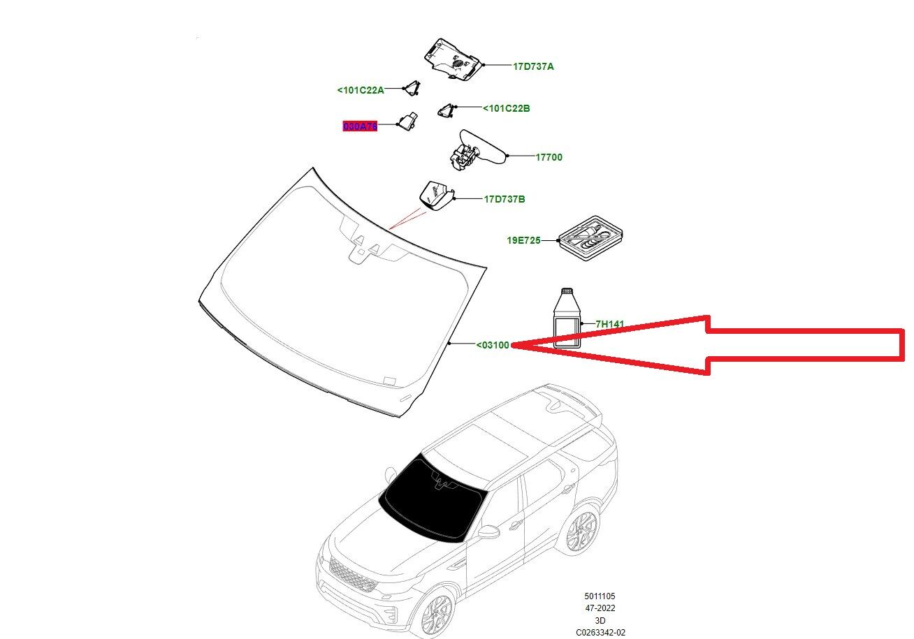 LR184598 LR155771 LR106635 Ön Cam Discovery 5 | Land Rover | Huma Oto