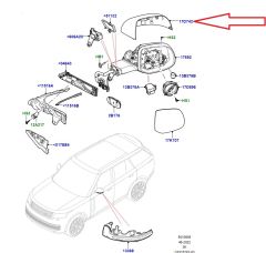 LR152952 Ayna Kapağı Sağ Range Rover