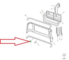 CFE500661 Kamyonet Kabin Arka Alt Lastik Fitil Defender