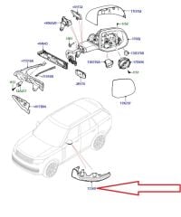 LR152956 Ayna Sinyal Lambası Sağ Range Rover