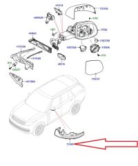 LR152956 Ayna Sinyal Lambası Sağ Range Rover