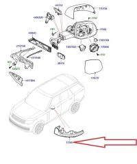 LR152957 Ayna Sinyal Lambası Sol Range Rover