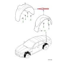 C2D43781 C2D34722 Wheelarch Liner Front RH