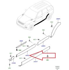 LR133767 LR054828 LR044133 Door Cover Left Front Sport