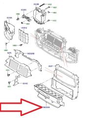 LR098001 Front Grille Air Deflector Lower Original Range Rover