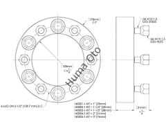 Toyota 6x139.7 3 inch Spacer 140005-1-KIT