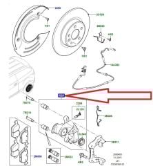 LR113712 LR090704 T2H37952 T2H7435 Fren Kaliperi Sol Arka