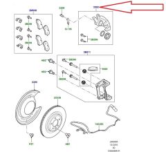 LR084114 Rear Brake Caliper Right Range Rover Discovery Original