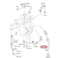 LR081654 JDE39431 Turbo Coolant Water Inlet Hose