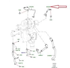 LR081638 AJ813402 Turbo Oil Inlet Hose