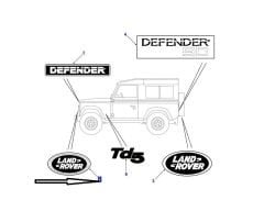 DAS100150 Panjur Logosu Siyah Defender