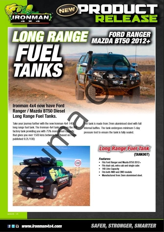 L200 2015+ Long Range Fuel Tank Ironman 4x4