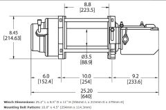 Warn M15-S 15000 LB Synthetic Rope Heavy Duty Winch 97730