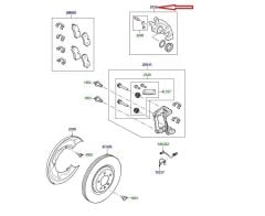 LR165247 Arka Fren Kaliperi Sol Range Rover