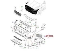 T4A6215 T4A9260 Ön Tampon Izgarası Sağ