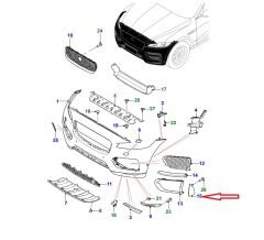 T4A6182LML Ön Tampon Izgara Üstü Kapak Sağ