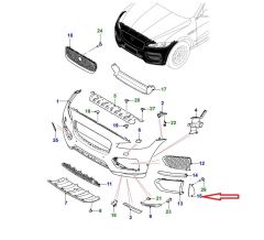 T4A6183LML Ön Tampon Izgara Üstü Kapak Sol