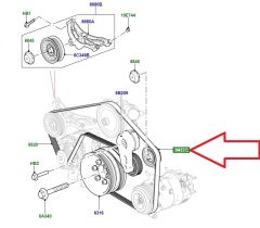 LR036304 T4N1243 Idler Pulley Dayco Range Rover