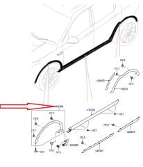 LR140431 LR127185 Çamurluk Kaplaması Sağ Ön Discovery Sport