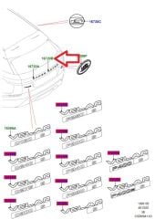 LR173887 LR154634 LR104326 Bagaj ROVER Yazısı Velar