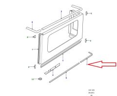 LR079191 LR077767 LR020353 Side Body Lower Seal Left 90 110 Defender