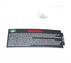 Defender Fuse Cover Label English BTR2308