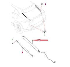 535123571 T4K20707 T4K20036 Tailgate Strut