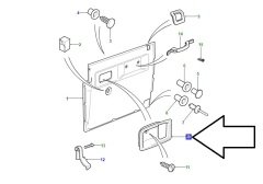Defender Handle Frame Right DBP6532PMA