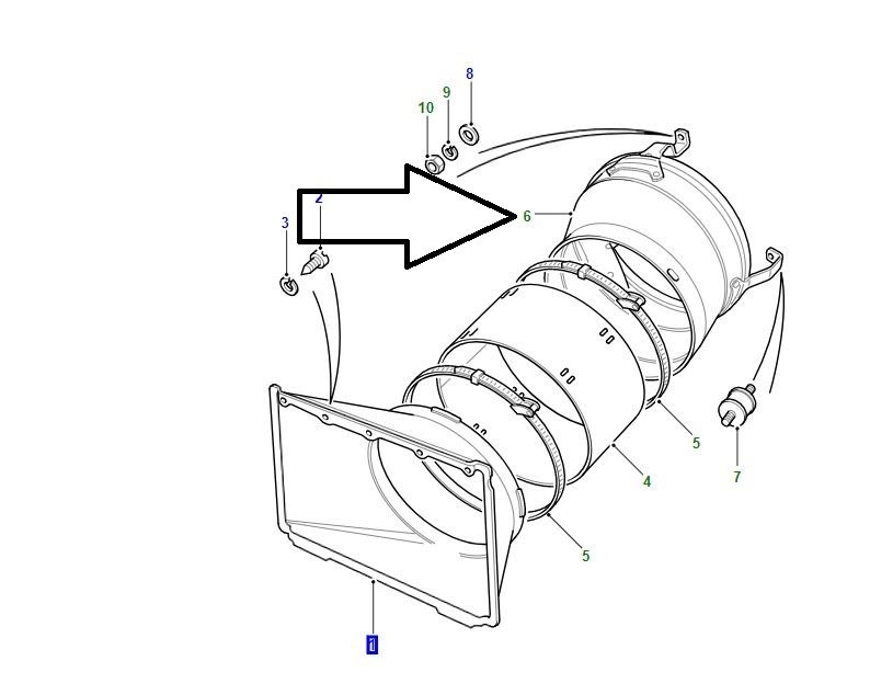 Otokar Defender 2.5 Fan Davlumbazı Arka ETC4989-L