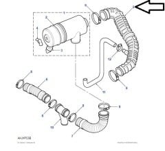 Defender 300 Tdi Hava Filtresinden Turboya Hortum ESR2731
