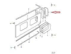 CHB500050 306289 Rear Small Window Filler Rubber Defender