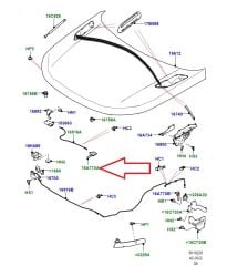LR093224 T4N3060 Hood Release Latch