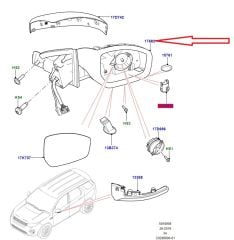 LR129348 Sağ Ayna Gövdesi Discovery Sport