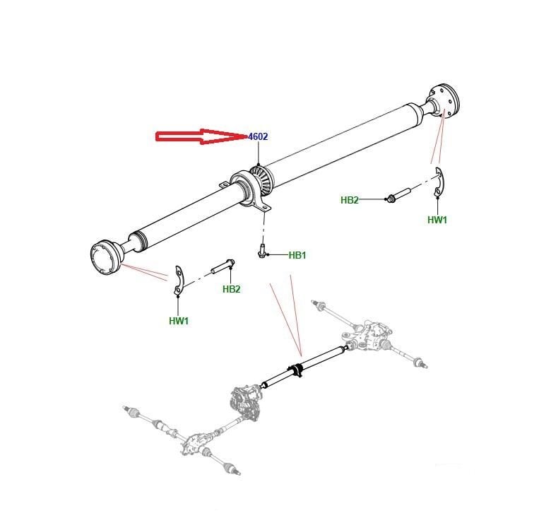 LR180088 LR092694 T4A50209 T4A1868 Arka Şaft