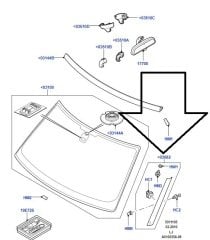 Range Rover 2002-2012 Ön Cam Çıtası Sağ DCB500162PNP