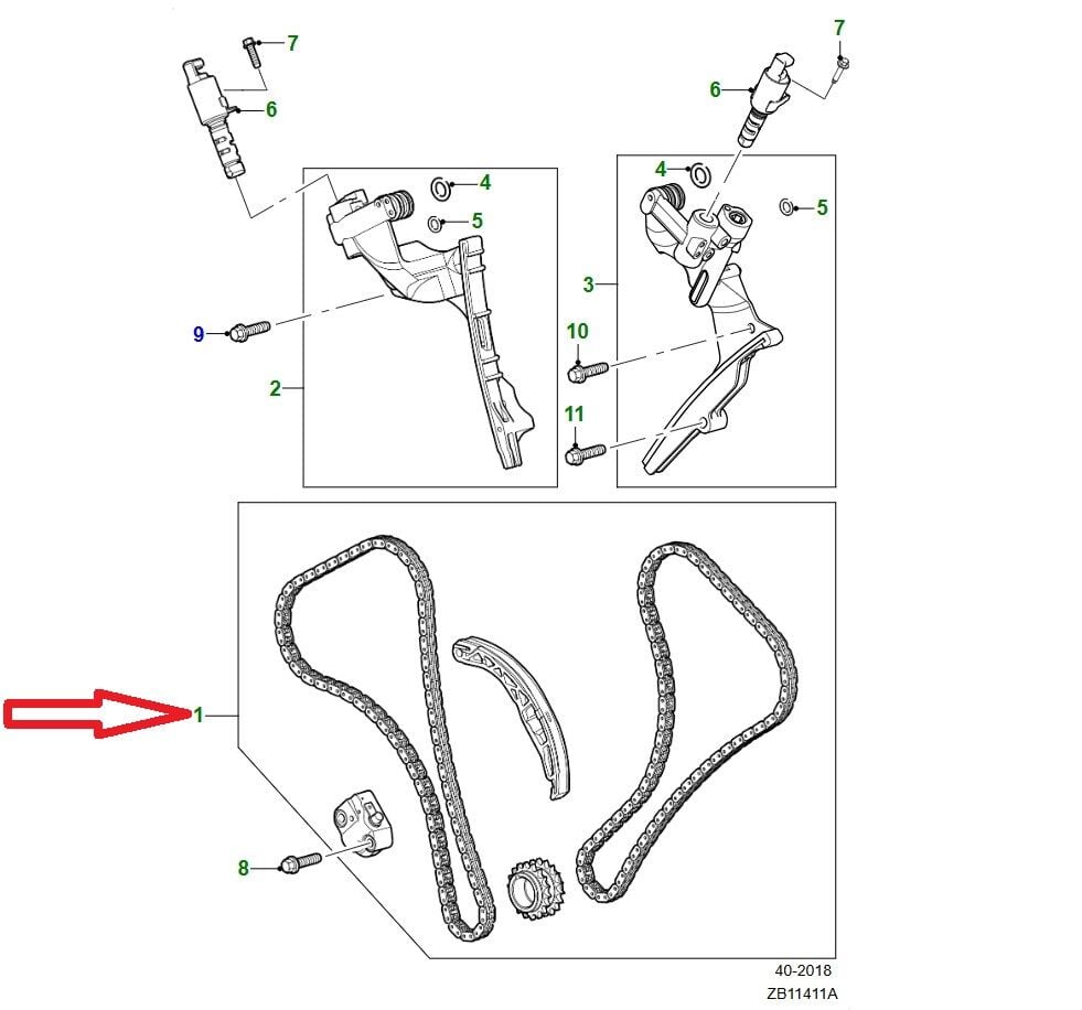 C2S46348 Eksantrik Zincir Takımı Orijinal
