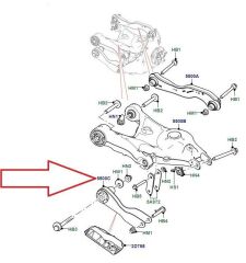 LR128496 LR090537 T4A37037 T4A13725 Rear Lower Right Control Arm