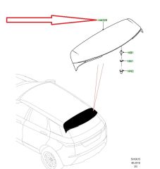 LR175414 LR137575 Rear Spoiler Range Rover Evoque