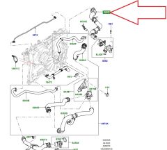 LR034641 Radiator Upper Hose Britpart Range Rover