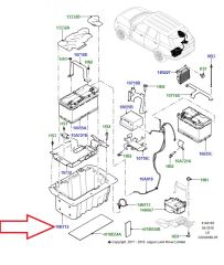 LR106408 LR095437 LR090466 LR057223 Akü Kutusu Range Rover