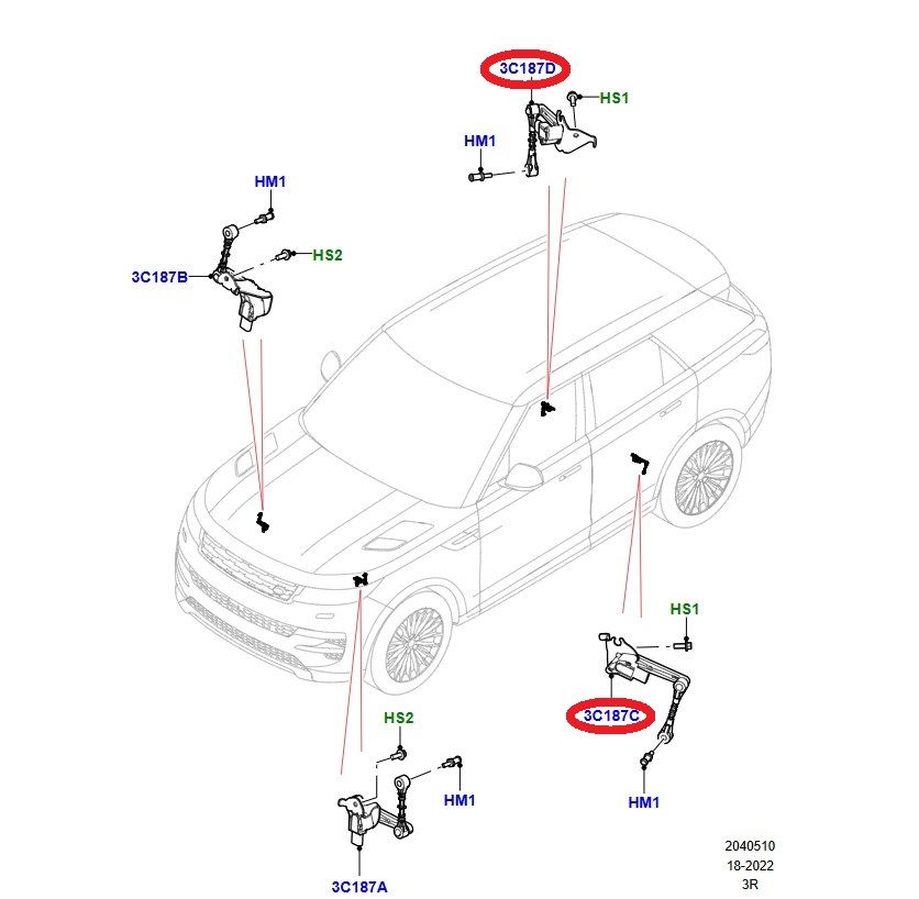 LR167536 Levelling Sensor Rear RH